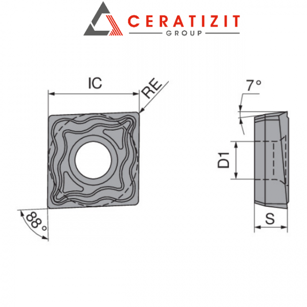 CERATİZİT XCNT-EN Elmas Tornalama Ucu - Görsel 2