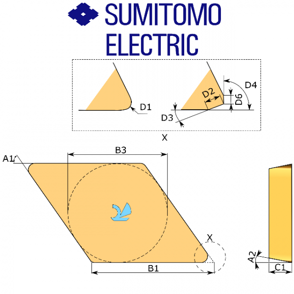 Sumitomo CCMT-FP Elmas Tornalama Ucu - Görsel 3